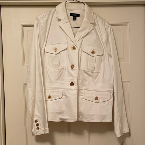 Chaps Cream Blazer with Gold Buttons NWT - Picture 1 of 7
